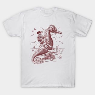 Cowboy Riding Seahorse T-Shirt